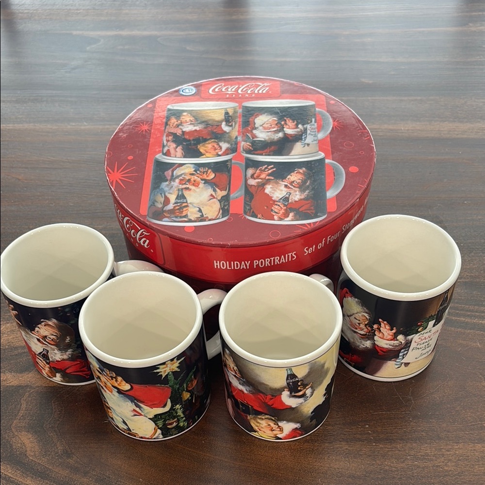 Vintage Coca Cola Christmas Mugs